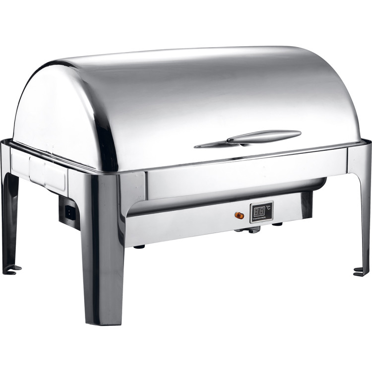 Roll top Chafer Chauffage électrique GN1/1 Inox Poli miroir 9 litres | Adexa RA2301BE