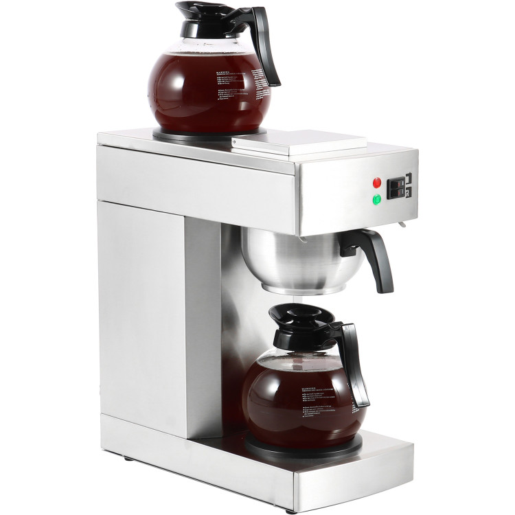 Cafetière filtre commerciale Remplissage manuel 2 jus en verregs 2 plaques chauffantes | Adexa RB386