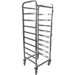 Chariot à paniers pour lave-vaisselle professionnel Acier inoxydable 9 niveaux 550x510x1700mm | Adexa RT5509 Chariot à paniers pour lave-vaisselle professionnel Acier inoxydable 9 niveaux 550x510x1700mm | Adexa RT5509