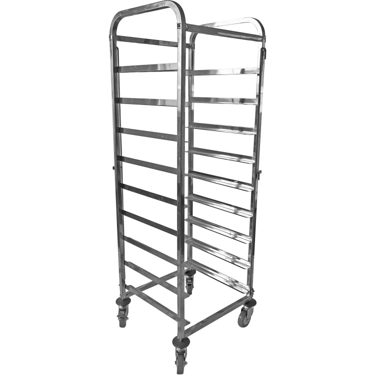 Chariot à paniers pour lave-vaisselle professionnel Acier inoxydable 9 niveaux 550x510x1700mm | Adexa RT5509