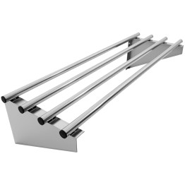 Étagère murale commerciale en acier inoxydable 800×300×230 mm, 4 tubes | Adexa RTW130080