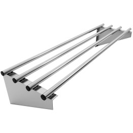 Étagère murale commerciale en acier inoxydable 1000×300×230 mm, 4 tubes | Adexa RTW130100