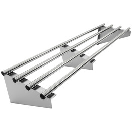 Étagère murale commerciale en acier inoxydable 1400×300×230 mm, 4 tubes | Adexa RTW130140
