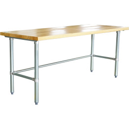 Boulangerie Table de travail Plateau en bois 1800x600x900mm | Adexa RWTG600X1800