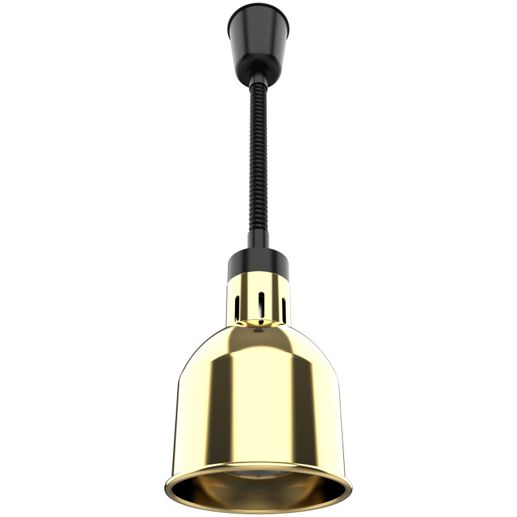 Lampe chauffante suspendue à une tête, infrarouge, chauffe-plats Ø170×261 mm, finition dorée | Adexa S1205
