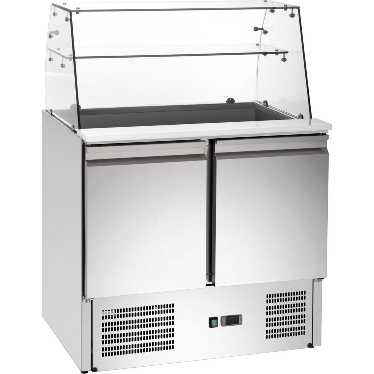 Saladette avec Vitrine 2 portes | Adexa S92SQ