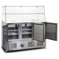 Frigo Saladette Professionnel Vitrine 3 portes | Adexa S93SQ