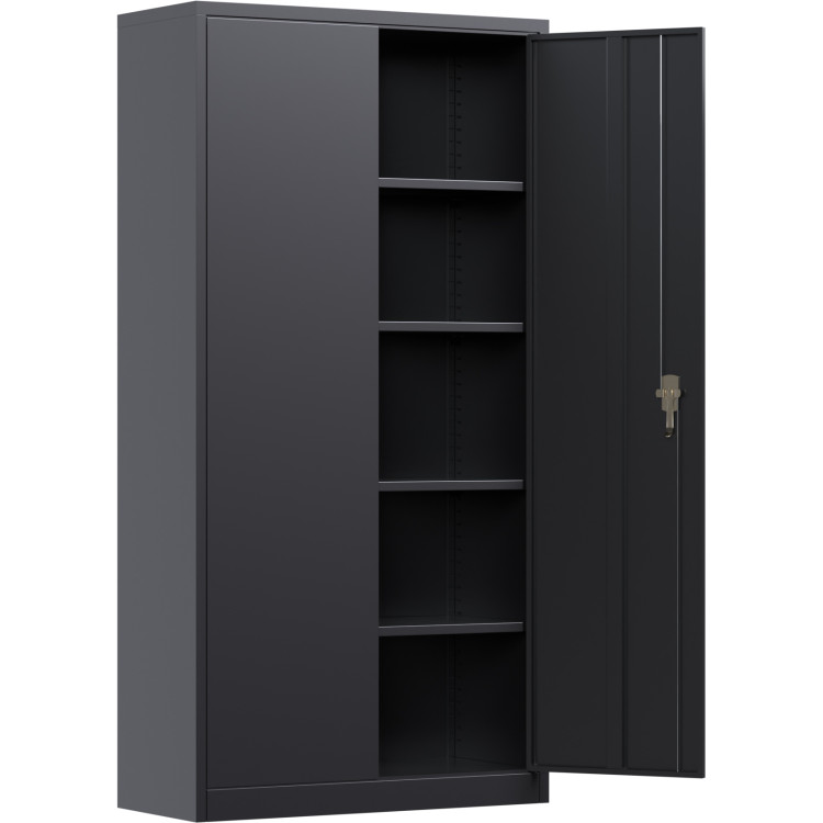 Armoire professionnelle en acier noir, 2 portes, 800 x 400 x 1800 mm | Adexa SART202 Armoire professionnelle en acier noir, 2 portes, 800 x 400 x 1800 mm | Adexa SART202