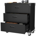 Armoire à outils professionnelle en acier noir à 3 tiroirs 800 x 420 x 900 mm | Adexa SART218