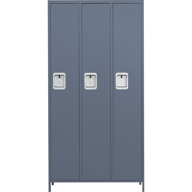 Armoire commerciale grise à 3 portes et 2 étagères 900 x 400 x 1830 mm | Adexa SART236