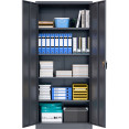 Armoire professionnelle en acier gris métallisé, 2 portes, 800 x 400 x 1800 mm | Adexa SART602 Armoire professionnelle en acier gris métallisé, 2 portes, 800 x 400 x 1800 mm | Adexa SART602
