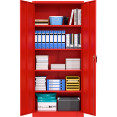 Armoire professionnelle en acier rouge, 2 portes, 800 x 400 x 1800 mm | Adexa SART608 Armoire professionnelle en acier rouge, 2 portes, 800 x 400 x 1800 mm | Adexa SART608