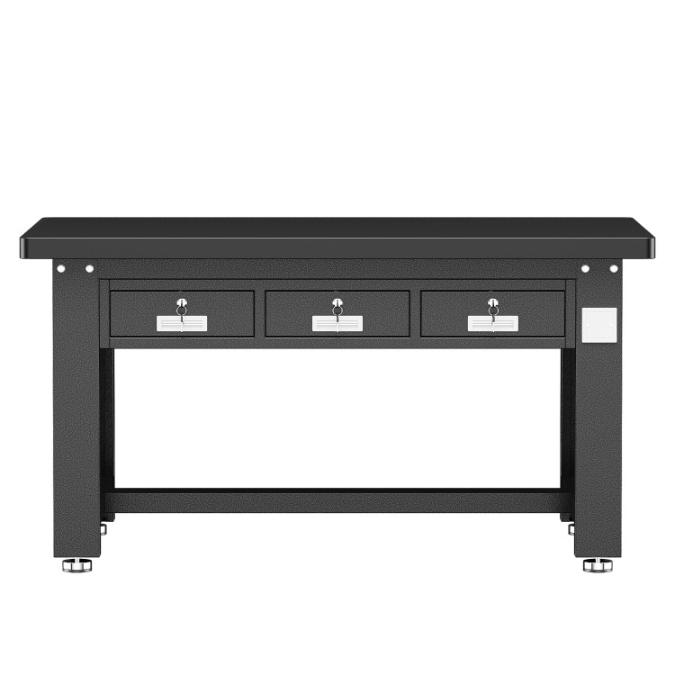 Table de travail robuste en acier pour usage commercial, avec 3 tiroirs, 1500 × 750 mm – Noire | Adexa SARTTB3D Table de travail robuste en acier pour usage commercial, avec 3 tiroirs, 1500 × 750 mm – Noire | Adexa SARTTB3D