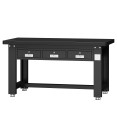 Table de travail robuste en acier pour usage commercial, avec 3 tiroirs, 1500 × 750 mm – Noire | Adexa SARTTB3D Table de travail robuste en acier pour usage commercial, avec 3 tiroirs, 1500 × 750 mm – Noire | Adexa SARTTB3D