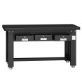 Table de travail robuste en acier pour usage commercial, avec 3 tiroirs, 1500 × 750 mm – Noire | Adexa SARTTB3D Table de travail robuste en acier pour usage commercial, avec 3 tiroirs, 1500 × 750 mm – Noire | Adexa SARTTB3D