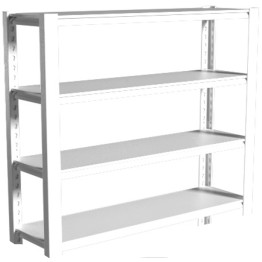 Étagère commerciale 4 niveaux 35 kg 1000 x 500 x 1520 mm Blanche | Adexa SART262