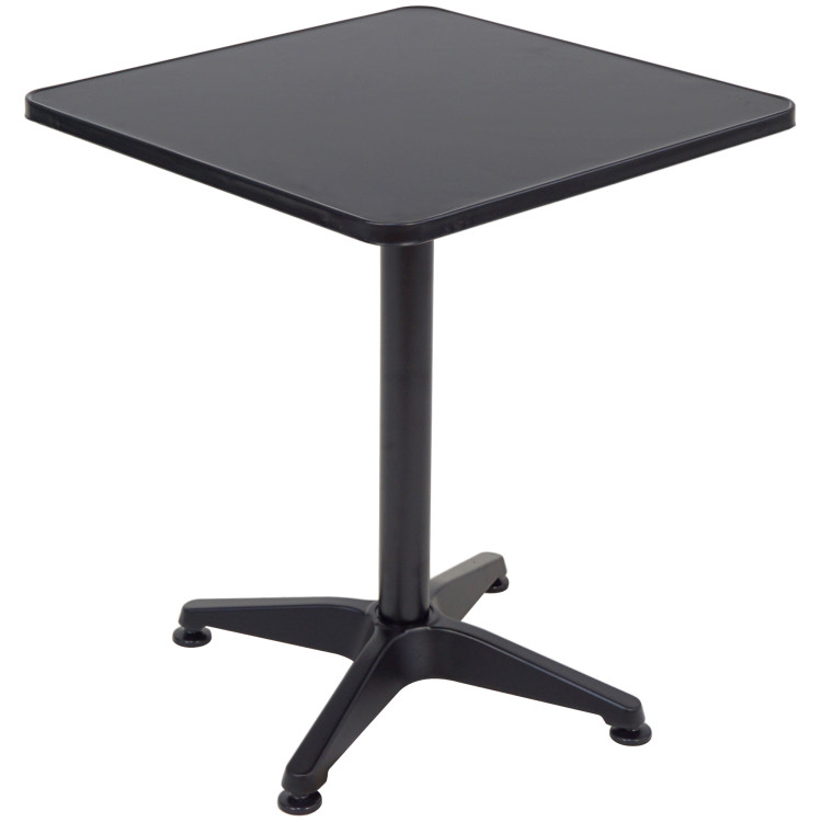 Table bistro en aluminium noir avec plateau en MDF 600×600×700 mm | Adexa SC051C