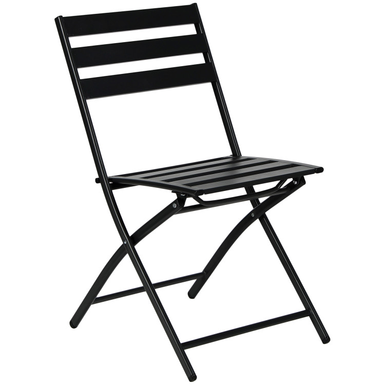 Chaise pliante en acier noir 450×580×810 mm | Adexa SC097S