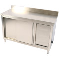 Armoire commerciale en acier inoxydable avec poubelle latérale droite et porte coulissante 1400 x 700 x 1000 mm | Adexa SCP70140BRBR Armoire commerciale en acier inoxydable avec poubelle latérale droite et porte coulissante 1400 x 700 x 1000 mm | Adexa SCP70140BRBR