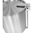 Poubelle à pédale professionnelle en acier inoxydable avec couvercle et roulettes, 55 litres | Adexa SDCP55