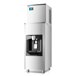 Machine à glaçons et distributeur autonomes professionnels 200 kg/24 h avec bac de stockage motorisé de 60 kg 585 x 680 x 1560 mm | Adexa SKFAD440