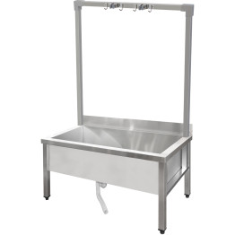 Évier à franges commercial en acier inoxydable avec panier haut et porte-franges 2 en 1 1000 x 600 x 550 mm | Adexa SMSJYHR10060 Évier à franges commercial en acier inoxydable avec panier haut et porte-franges 2 en 1 1000 x 600 x 550 mm | Adexa SMSJYHR10060