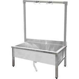 Évier à balais commercial en acier inoxydable avec panier haut et support à balais 2 en 1 1200 x 600 x 550 mm | Adexa SMSJYHR12060 Évier à balais commercial en acier inoxydable avec panier haut et support à balais 2 en 1 1200 x 600 x 550 mm | Adexa SMSJYHR12060