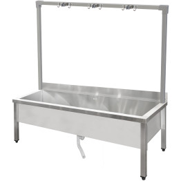 Évier à balais professionnel en acier inoxydable avec panier haut et porte-balai 2 en 1 1500 x 600 x 550 mm | Adexa SMSJYHR15060 Évier à balais professionnel en acier inoxydable avec panier haut et porte-balai 2 en 1 1500 x 600 x 550 mm | Adexa SMSJYHR15060