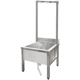 Évier commercial en acier inoxydable avec panier haut et porte-serpillière 2 en 1 600 x 600 x 550 mm | Adexa SMSJYHR6060 Évier commercial en acier inoxydable avec panier haut et porte-serpillière 2 en 1 600 x 600 x 550 mm | Adexa SMSJYHR6060