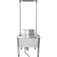 Évier commercial en acier inoxydable avec panier haut et porte-serpillière 2 en 1 600 x 600 x 550 mm | Adexa SMSJYHR6060