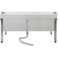 Évier à franges commercial en acier inoxydable avec panier bas et support à franges 2 en 1 1200 x 600 x 550 mm | Adexa SMSJYLR12060