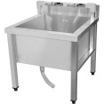 Évier commercial en acier inoxydable avec panier bas et support de balai 2 en 1 600 x 600 x 550 mm | Adexa SMSJYLR6060 Évier commercial en acier inoxydable avec panier bas et support de balai 2 en 1 600 x 600 x 550 mm | Adexa SMSJYLR6060