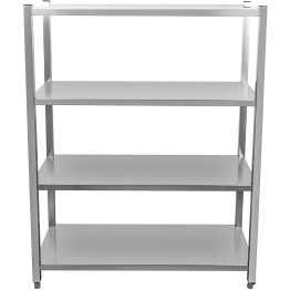 Étagère commerciale à 4 niveaux en acier inoxydable 1000 x 500 x 1500 mm | Adexa SSB10050