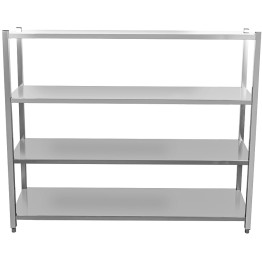 Étagère commerciale à 4 niveaux en acier inoxydable 1500 x 500 x 1500 mm | Adexa SSB15050
