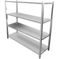 Étagère commerciale à 4 niveaux en acier inoxydable 1500 x 500 x 1500 mm | Adexa SSB15050
