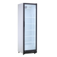 Refroidisseur de bouteilles commercial vertical 392 litres, porte vitrée à charnière unique, noir et blanc | Adexa SSP390FEB