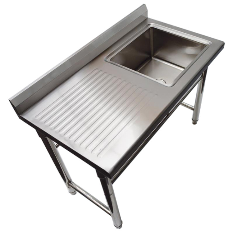 Évier Professionnel Inox 1100x600x900mm 1 bac à droite Crédence | Adexa ST145BR