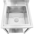 Évier Professionnel Inox 600x600x850mm 1 bac Crédence | Adexa STD145A