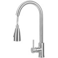 Mitigeur lavabo avec bec rétractable, monocommande en acier inoxydable | Adexa STFR01