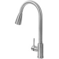 Mitigeur lavabo avec bec rétractable, monocommande en acier inoxydable | Adexa STFR01