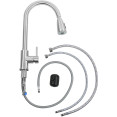 Mitigeur lavabo avec bec rétractable, monocommande en acier inoxydable | Adexa STFR01