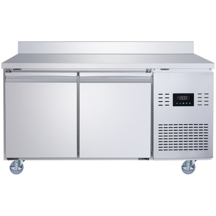 Réfrigérateur de comptoir commercial à 2 portes - Réfrigérateur de préparation en acier inoxydable 1349×700×950 mm (Classe énergétique A) | Adexa SUP102 Réfrigérateur de comptoir commercial à 2 portes - Réfrigérateur de préparation en acier inoxydable 1349×700×950 mm (Classe énergétique A) | Adexa SUP102