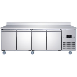 Réfrigérateur de comptoir commercial à 4 portes - Réfrigérateur de préparation en acier inoxydable 2239×700×950 mm (Classe énergétique B) | Adexa SUP106 Réfrigérateur de comptoir commercial à 4 portes - Réfrigérateur de préparation en acier inoxydable 2239×700×950 mm (Classe énergétique B) | Adexa SUP106