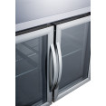 Réfrigérateur de comptoir commercial à 2 portes vitrées avec crédence - Réfrigérateur de préparation en acier inoxydable 1349×700×950 mm (Classe énergétique A) | Adexa SUP120 Réfrigérateur de comptoir commercial à 2 portes vitrées avec crédence - Réfrigérateur de préparation en acier inoxydable 1349×700×950 mm (Classe énergétique A) | Adexa SUP120