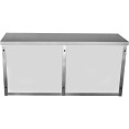 Armoire murale commerciale avec portes vitrées en acier inoxydable 1400 x 400 x 650 mm | Adexa SWCGD140402