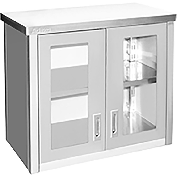 Armoire murale commerciale avec portes vitrées en acier inoxydable 800 x 400 x 650 mm | Adexa SWCGD80402 Armoire murale commerciale avec portes vitrées en acier inoxydable 800 x 400 x 650 mm | Adexa SWCGD80402