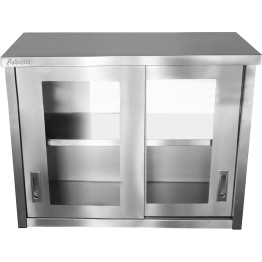Armoire murale commerciale avec portes vitrées en acier inoxydable 1000 x 400 x 800 mm | Adexa SWCGDHH100402 Armoire murale commerciale avec portes vitrées en acier inoxydable 1000 x 400 x 800 mm | Adexa SWCGDHH100402