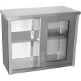 Armoire murale commerciale avec portes vitrées en acier inoxydable 1000 x 400 x 800 mm | Adexa SWCGDHH100402 Armoire murale commerciale avec portes vitrées en acier inoxydable 1000 x 400 x 800 mm | Adexa SWCGDHH100402