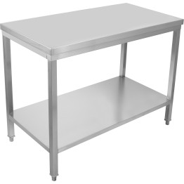 Table de travail professionnelle avec étagère inférieure en acier inoxydable 1600 x 700 x 900 mm | Adexa SWT70160 Table de travail professionnelle avec étagère inférieure en acier inoxydable 1600 x 700 x 900 mm | Adexa SWT70160