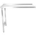 Table de déchargement côté gauche 1100 x 650 x 850 mm Sans étagère inférieure Sans dosseret Acier inoxydable | Adexa SWT11065R